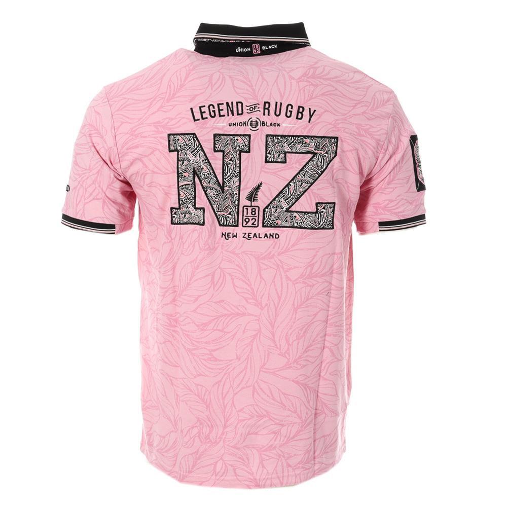 Polo Rose Homme Rugby KUMARA vue 2