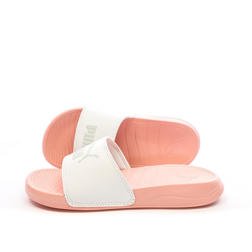 Claquettes Blanches/Roses Fille Puma 20 372313-34 pas cher