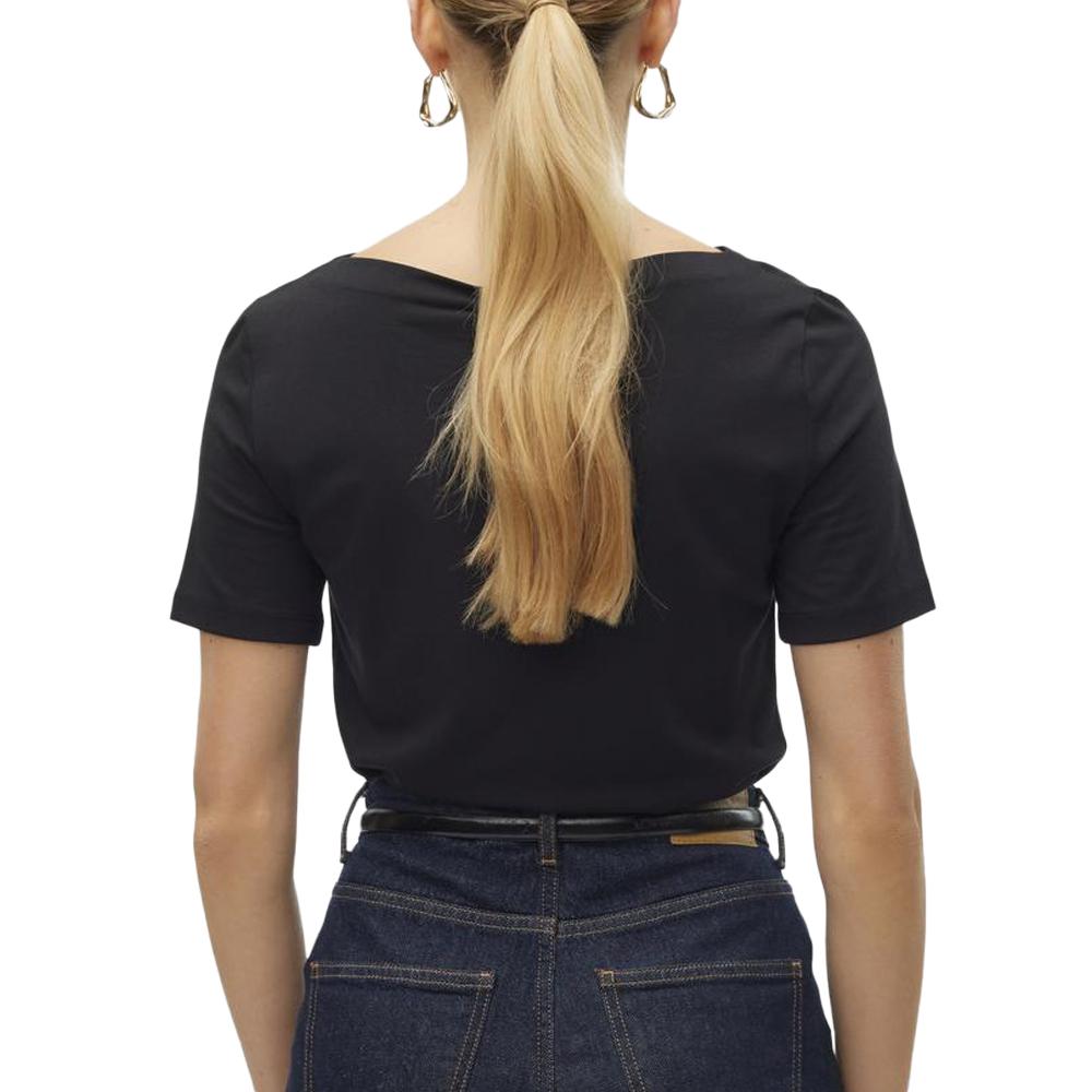 T-shirt Noir Femme Vero Moda Panda vue 2