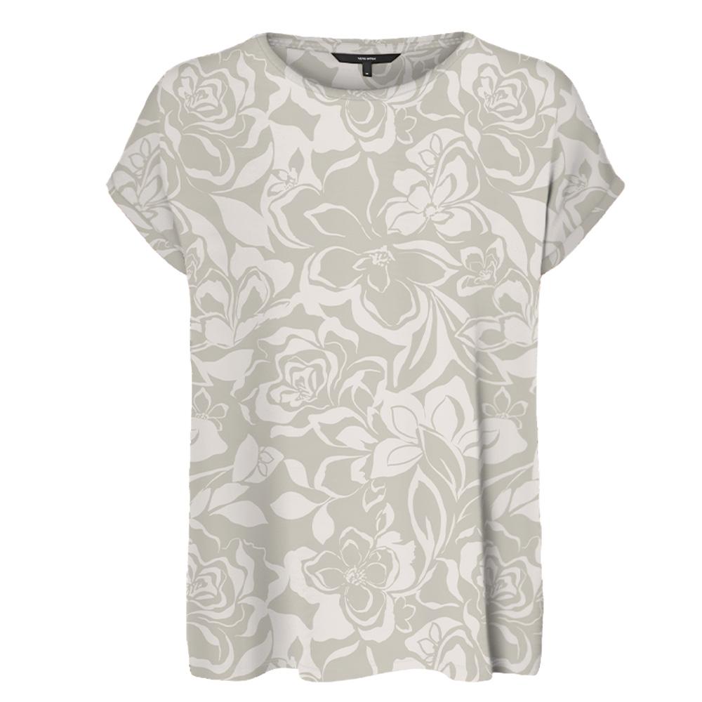 T-Shirt Beige/Blanc Femme Vero Moda Mava pas cher