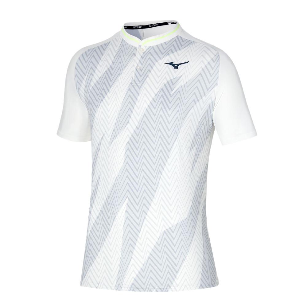 Polo Blanc technique Homme Mizuno Shadow pas cher