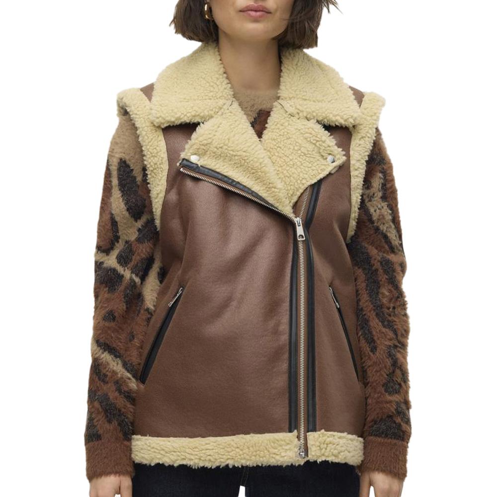 Veste Sans Manches Camel/Écru Femme Vero Moda Waistcoat pas cher
