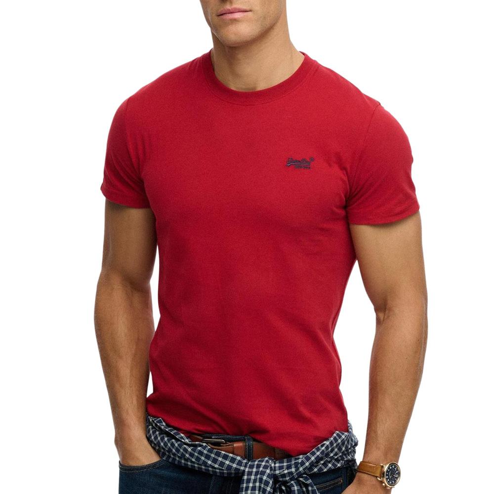 Camiseta roja brillante para hombre de Superdry Essentials barato