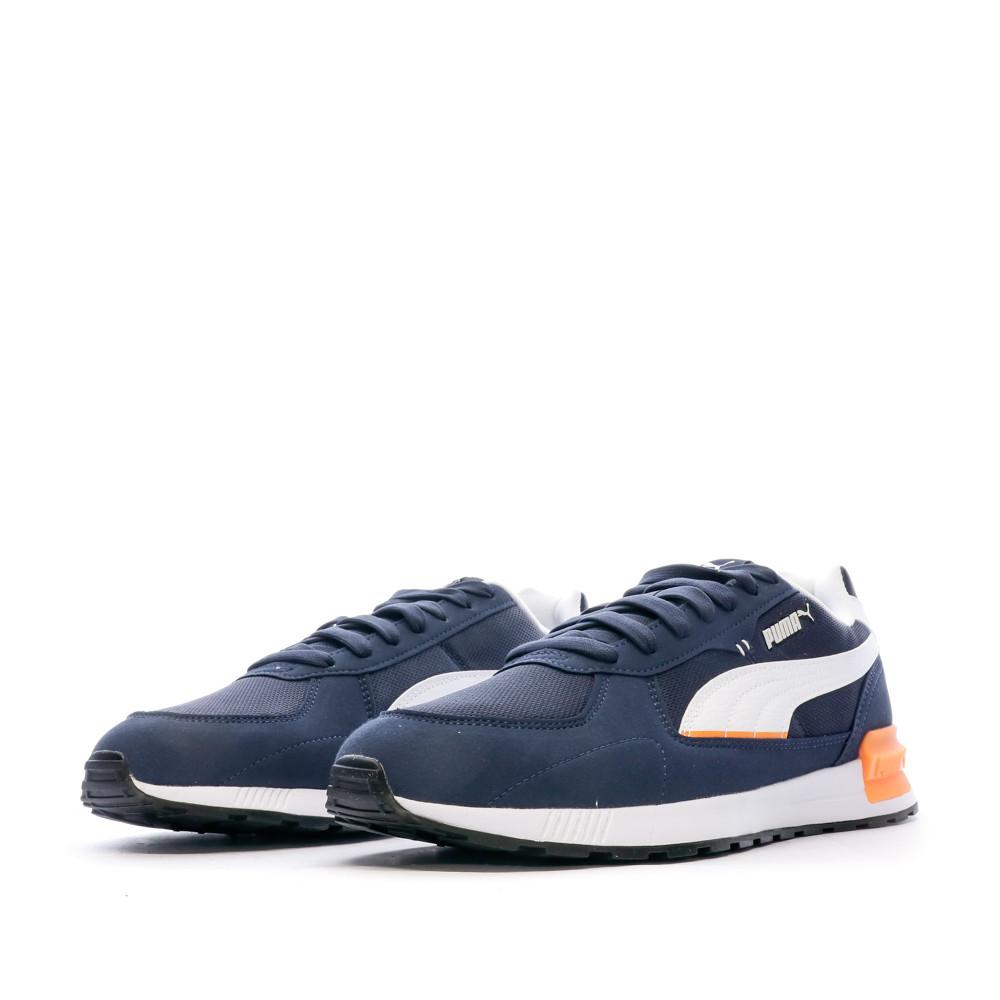 Baskets Marine/Orange Homme Puma Graviton vue 6