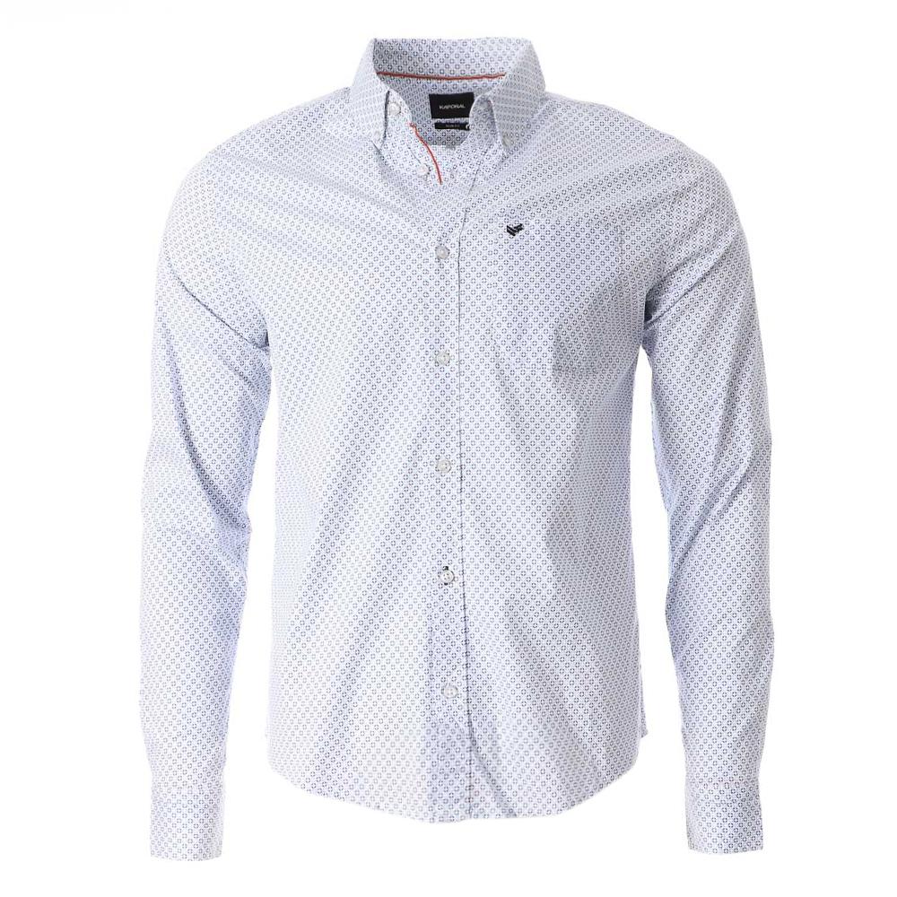 Chemise Manches Longues Bleu/Blanc Homme Kaporal Rowane pas cher