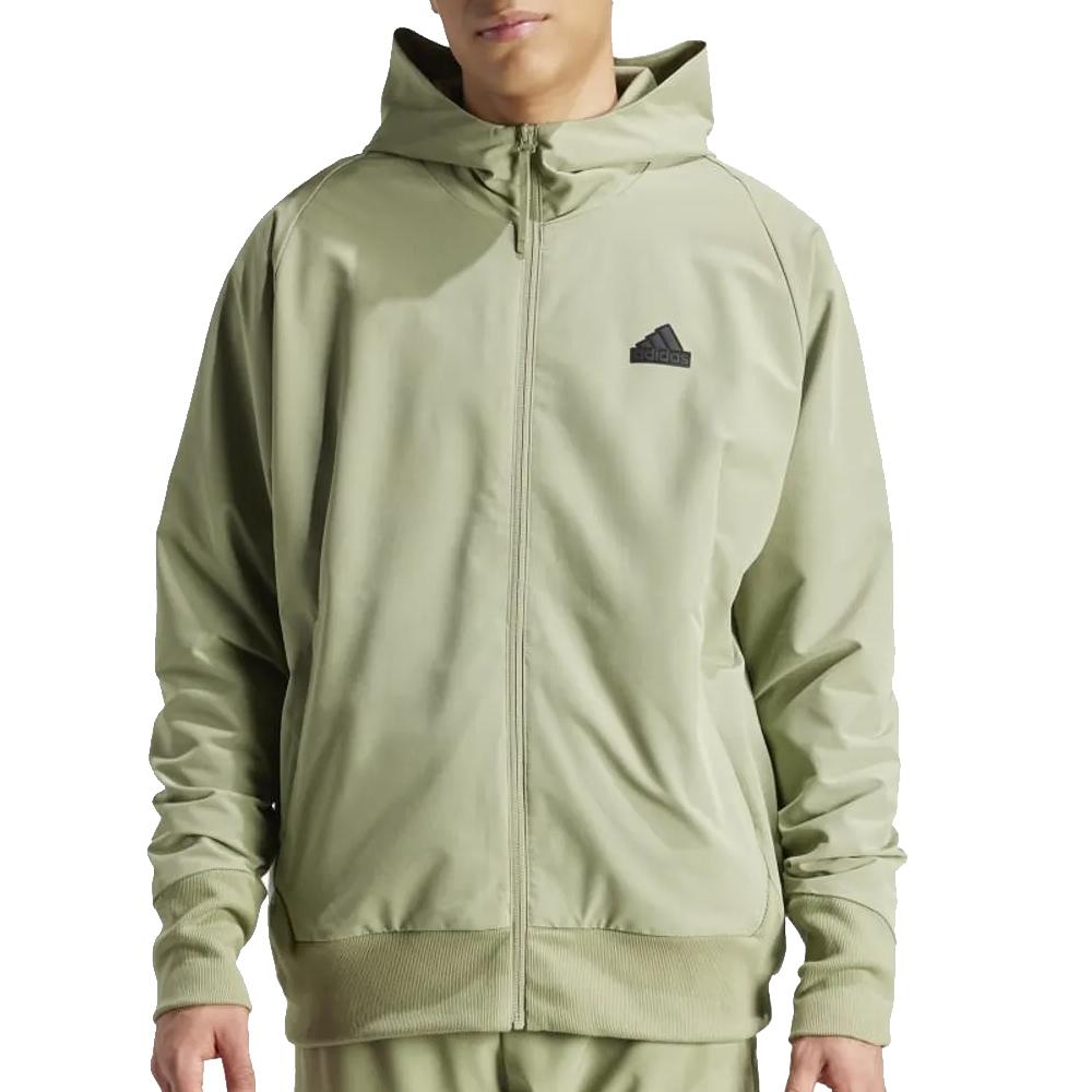 Veste de survêtement zippé Kaki Homme Adidas M Z.n.e. Wv Fz pas cher