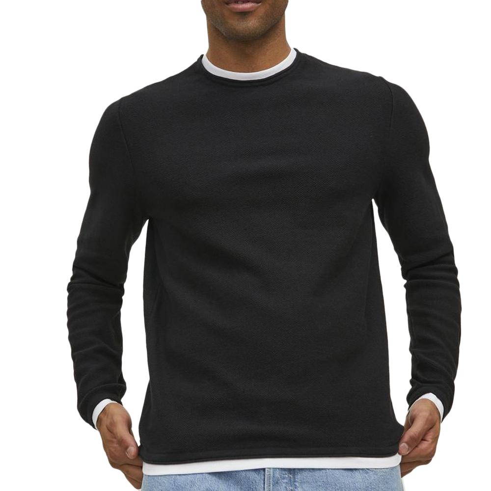Pull Noir Homme Jack & Jones Twinn pas cher