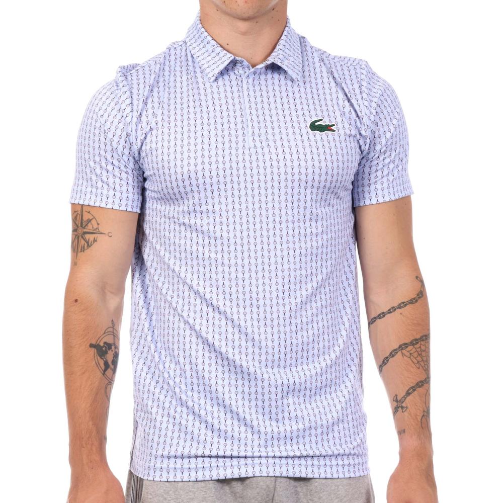 Polo Bleu Clair Homme Lacoste DH5348 pas cher
