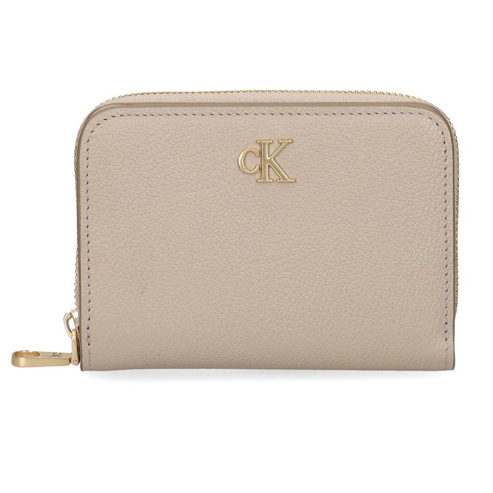 Portefeuille Beige Femme Calvin Klein Jeans Minimal Monogrm pas cher