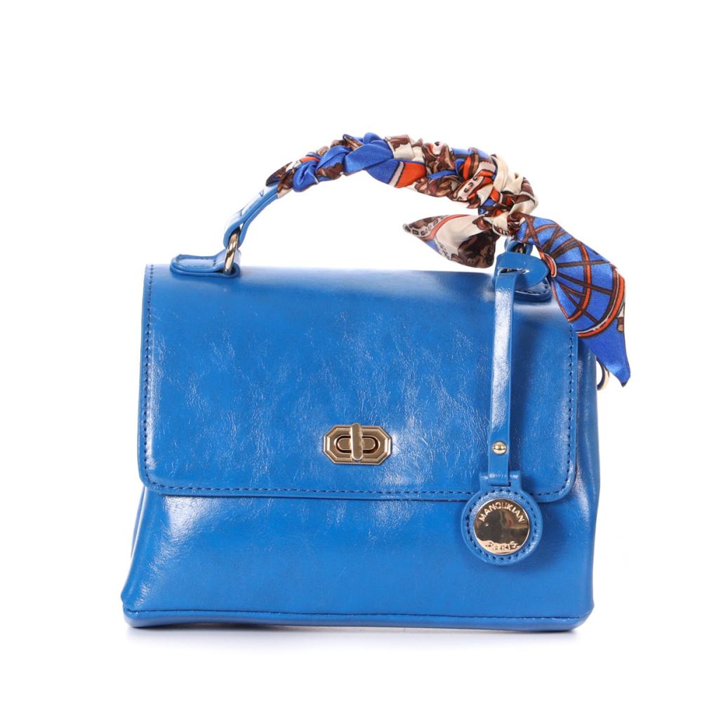 Sac à Bandoulière Bleu Femme Manoukian Monica pas cher