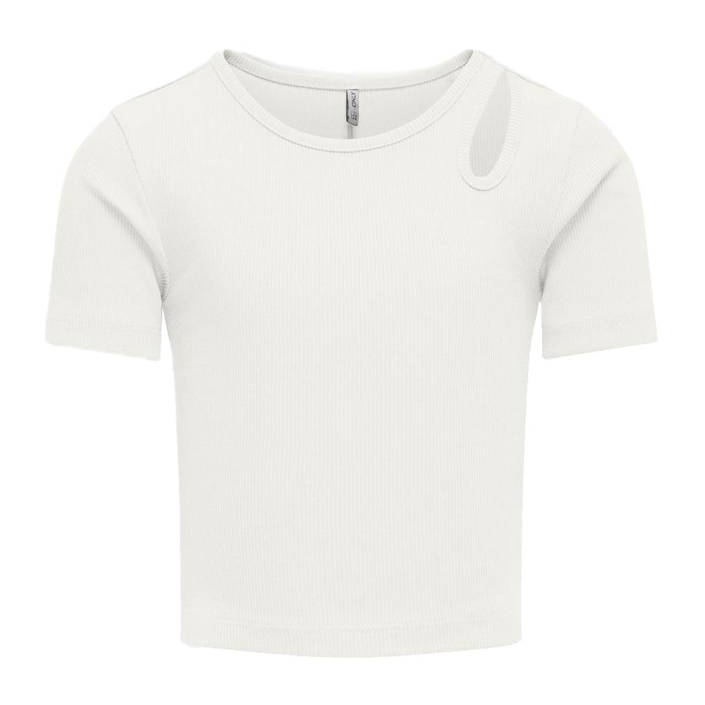 T-Shirt Blanc Fille Kids ONLY Cutout Top pas cher