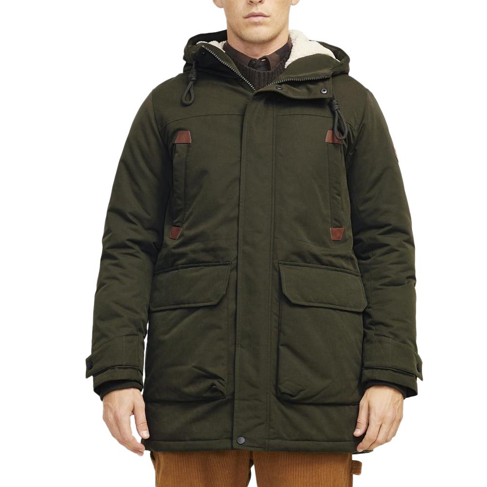 Parka Kaki Homme Jack & Jones Polar pas cher