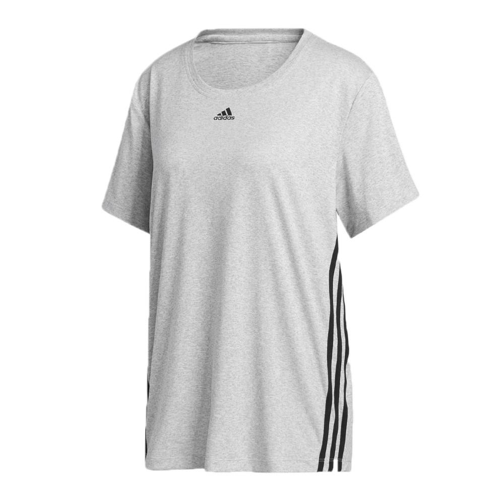 Maillot de sport Gris Femme Adidas 3 Stripe pas cher