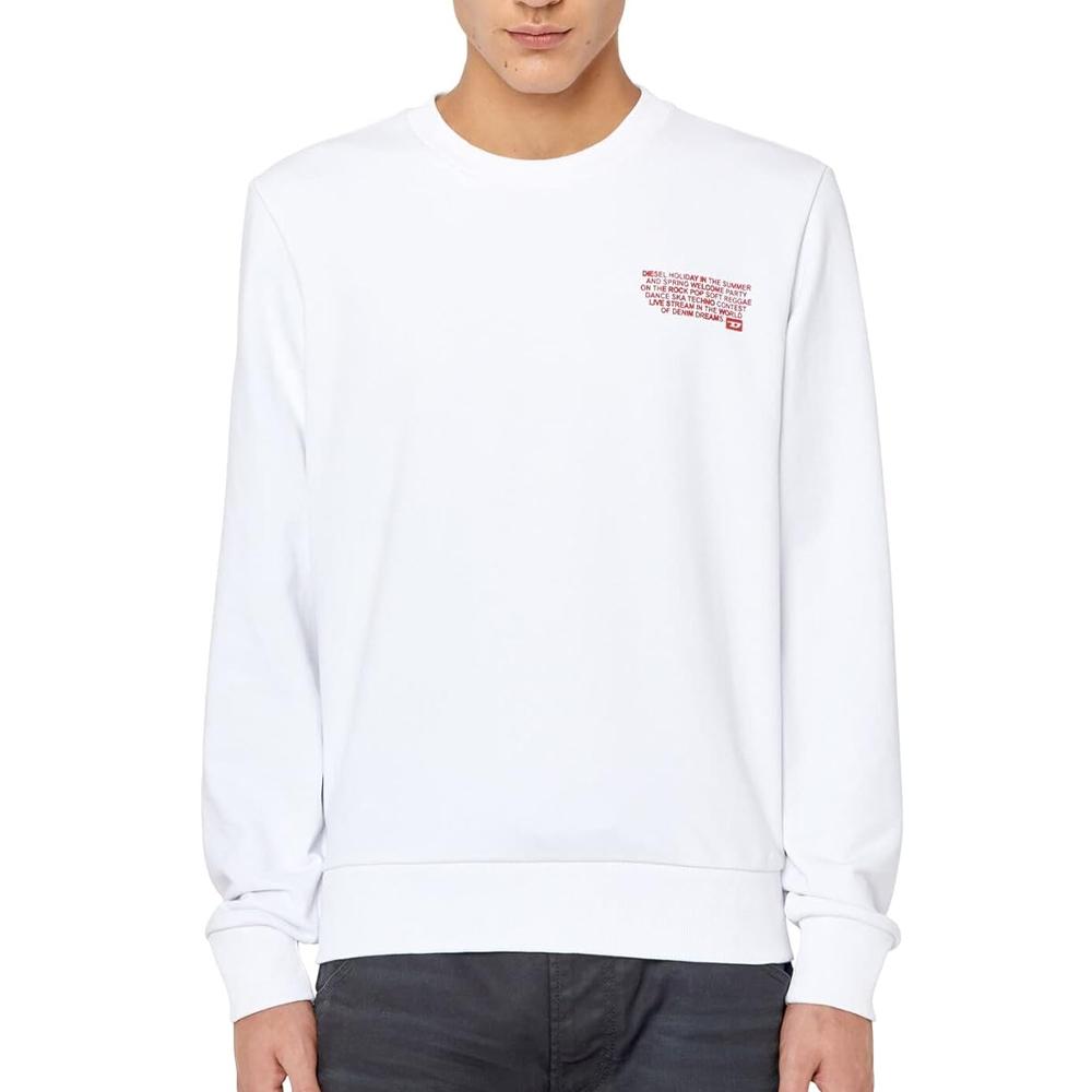 Sweat Blanc Homme Diesel Ginn 100 pas cher
