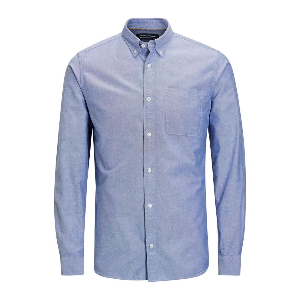 Chemise Manches longues Bleu Homme Jack & Jones Oxford pas cher