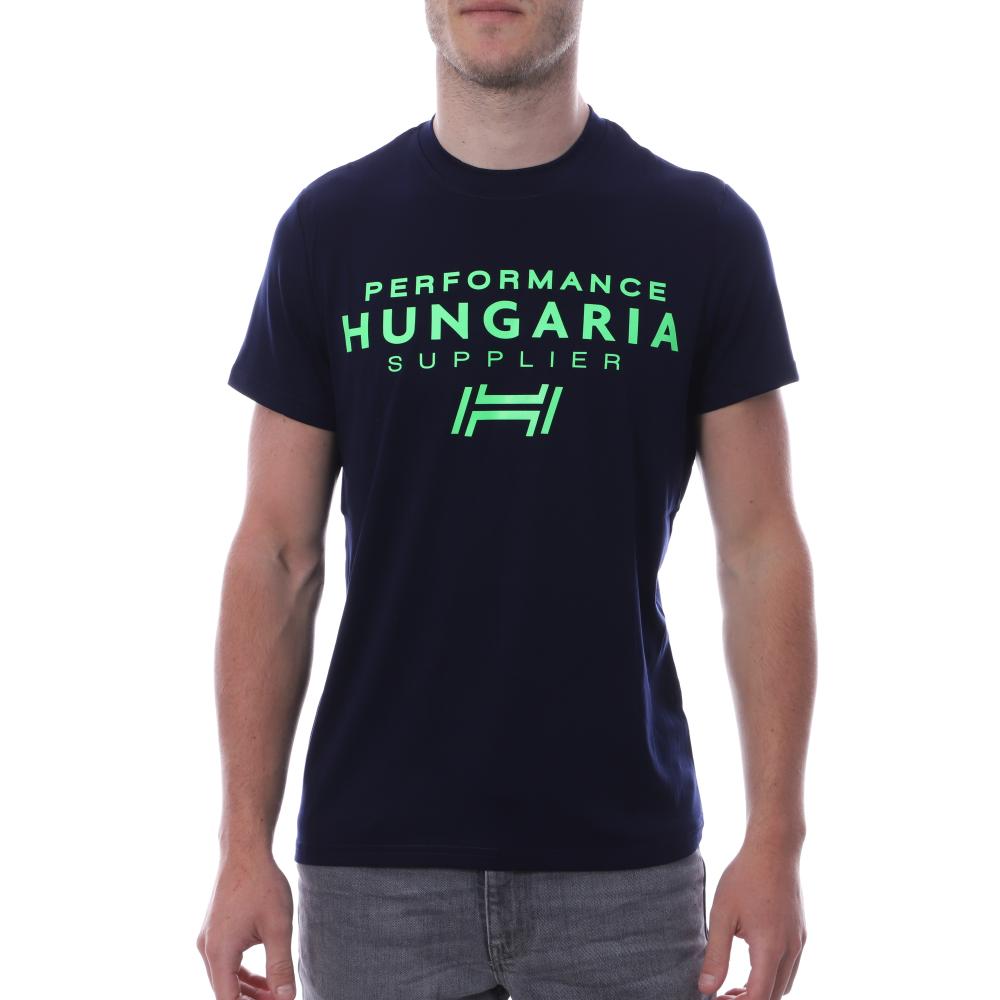 T-shirt bleu marine homme Hungaria Performance Supplier pas cher