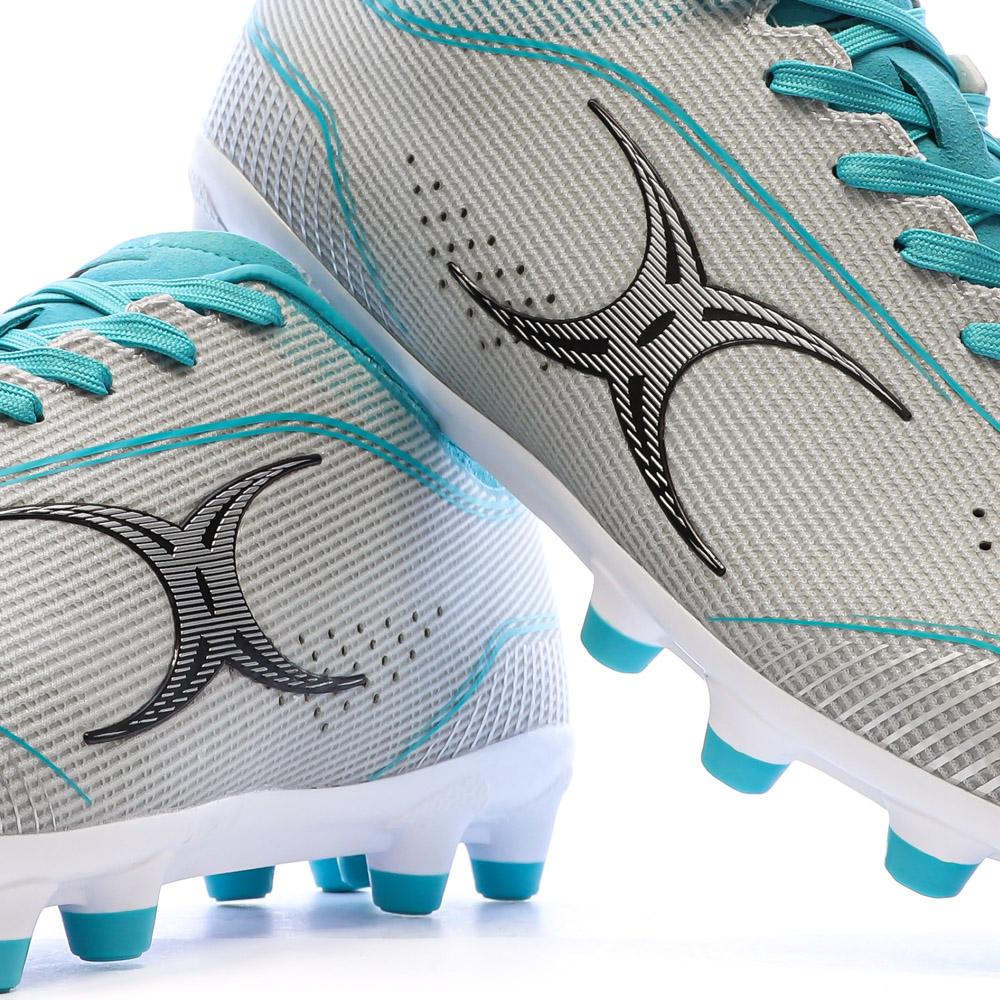 Chaussures de rugby Gris/Turquoise Homme Gilbert Cage vue 7