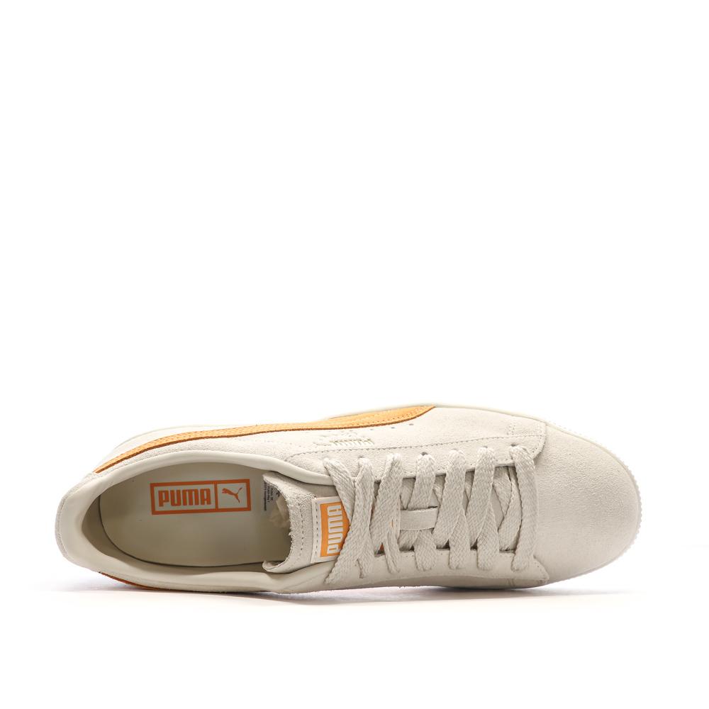 Baskets Ecru/Orange Homme Puma Clyde Og vue 4