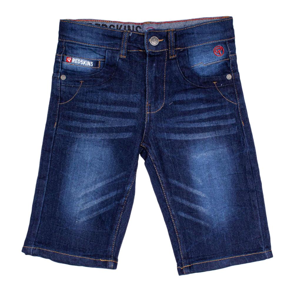 Short en Jean Bleu Garçon Redskins 45678 pas cher