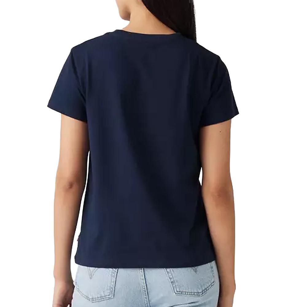 T-Shirt Marine Femme Levi's The Perfect vue 2