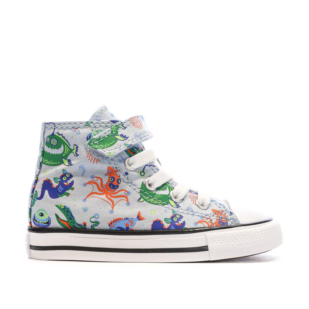 Baskets Bleu Garçon Converse Chuck Taylor All Star vue 2