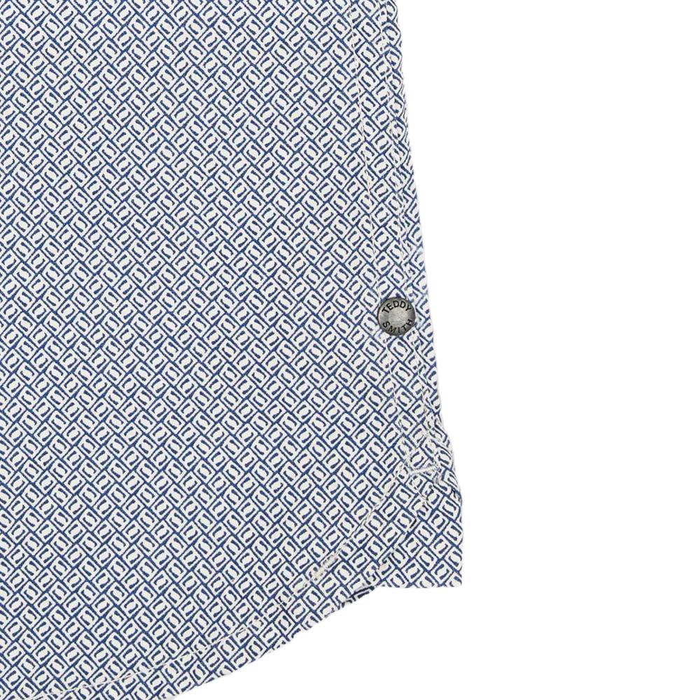 Chemise Bleu à Motifs Homme Teddy Smith Cut 10711556D vue 4