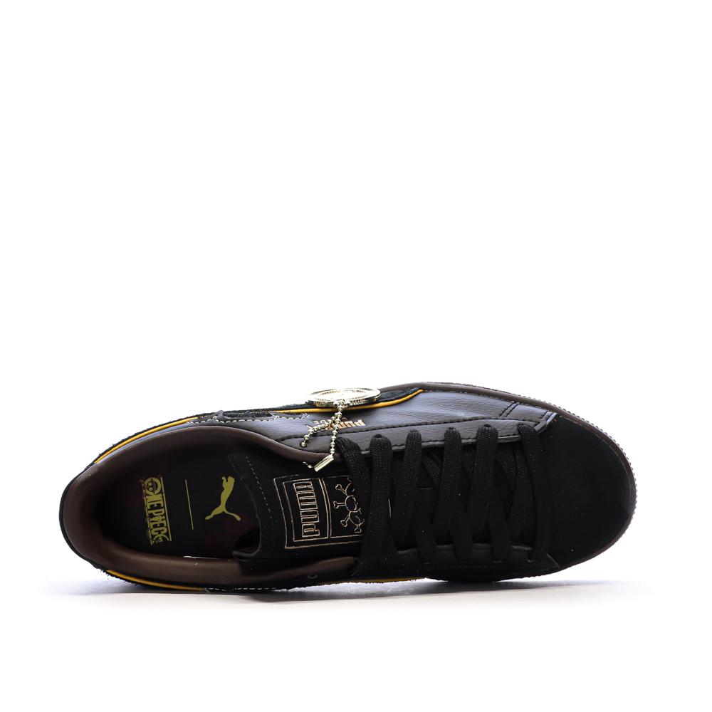 Baskets Noir/Marron Junior Puma Suede 4 One Piece vue 4
