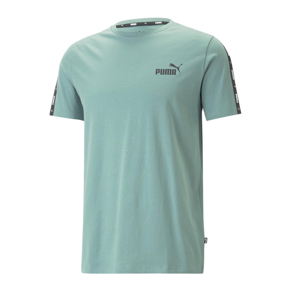 T-shirt Bleu Homme Puma Tape Tee pas cher