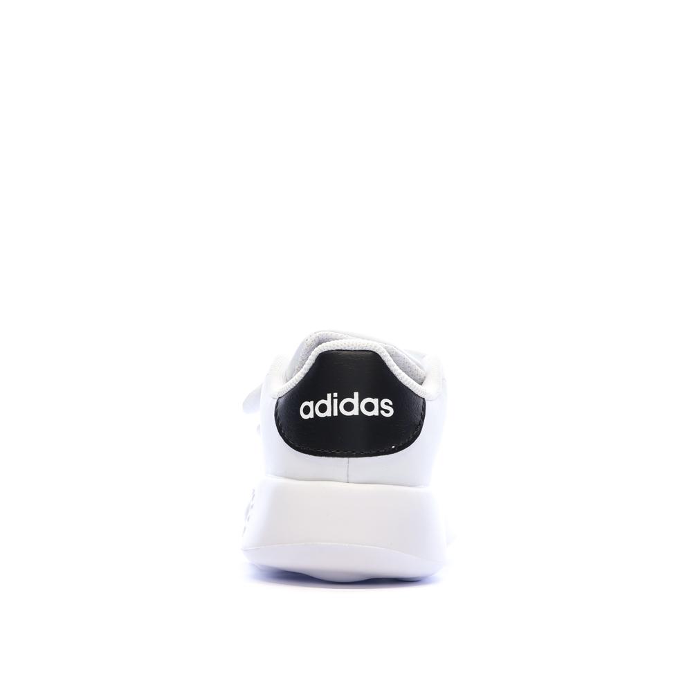 Baskets Blanches/Noir Garçon/Fille bébé Adidas Advantage vue 3