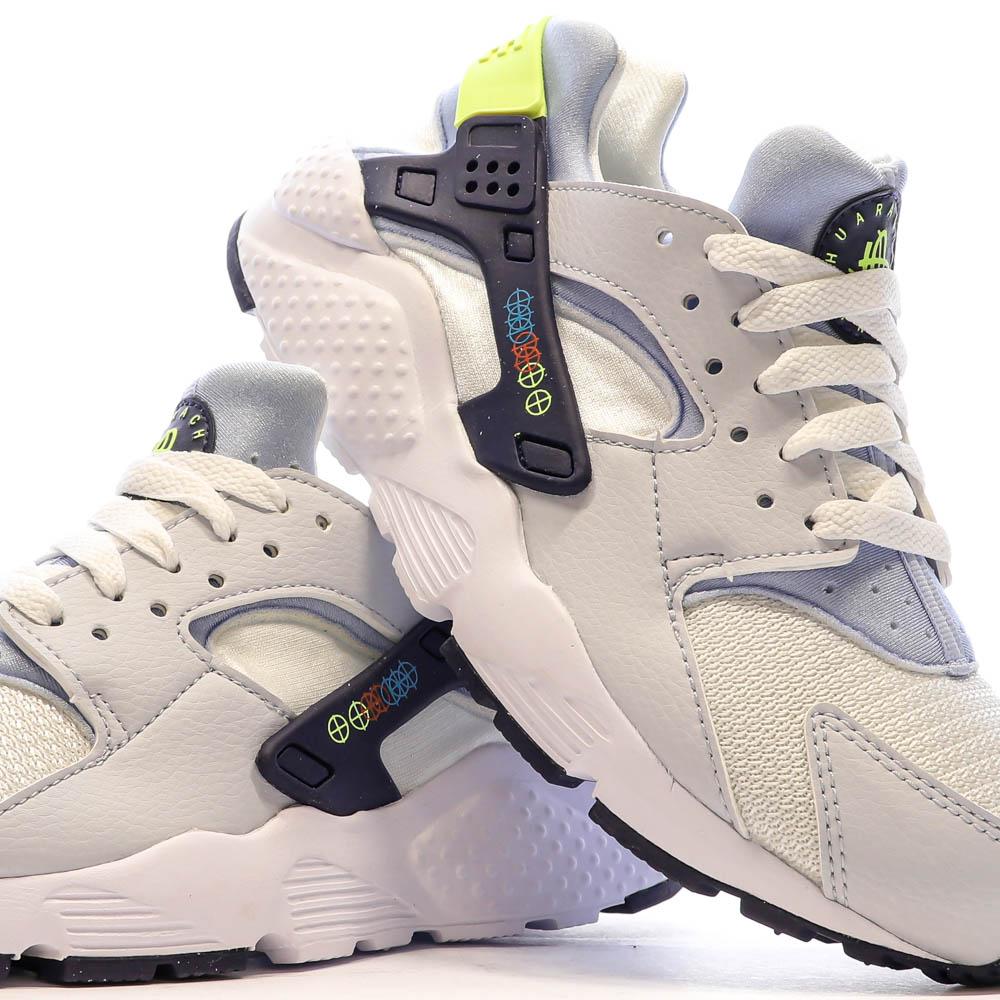 Baskets Grises/Vertes Garçon Nike Huarache vue 7