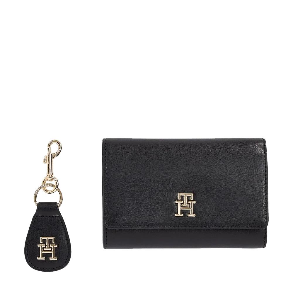 Coffret Portefeuille/Porte-clés Noir Femme Tommy Hilfiger Med Flap vue 3