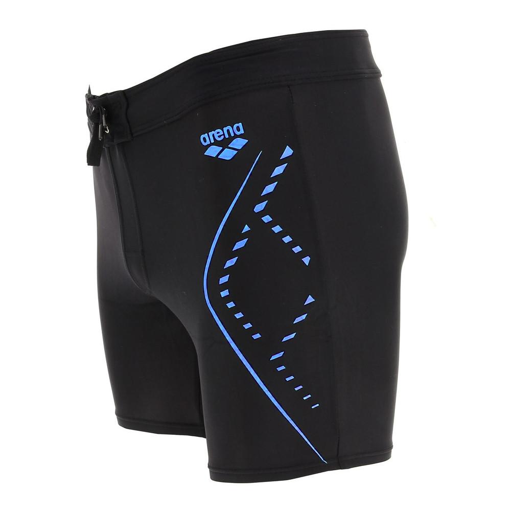 Maillot de bain Noir/Bleu Garçon Arena Cross Hatching Mid Jammer pas cher