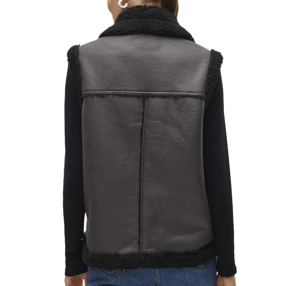 Veste Sans Manches Noire Femme Vero Moda Waistcoat vue 2