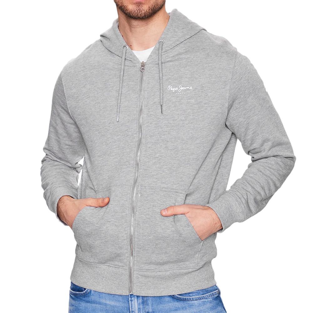 Sweat Zippé Gris Homme Pepe jeans Edward pas cher
