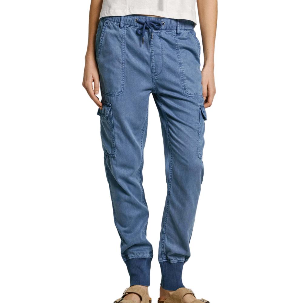 Pantalon Cargo Bleu Femme Pepe jeans THAMES pas cher