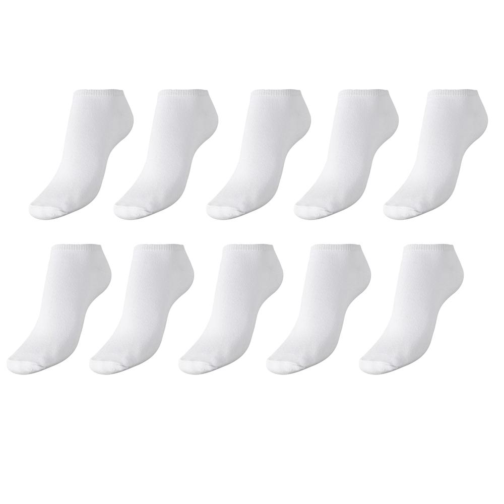 10x Paires de Chaussettes Blanches Femme Twinday 29 pas cher