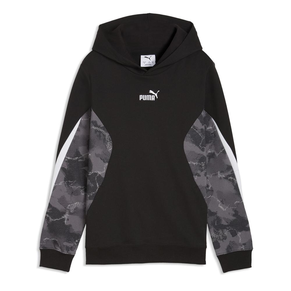 Sweat Noir Garçon Puma Class Hoodie Camo pas cher