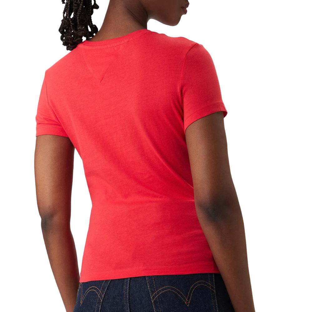 T-shirt Rouge Femme Tommy Hilfiger Tjw C vue 2