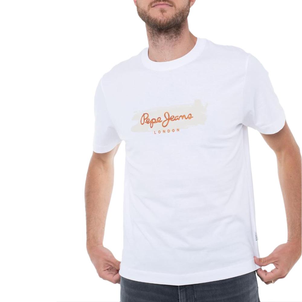 T-shirt Blanc Homme Pepe jeans Picthon- pas cher