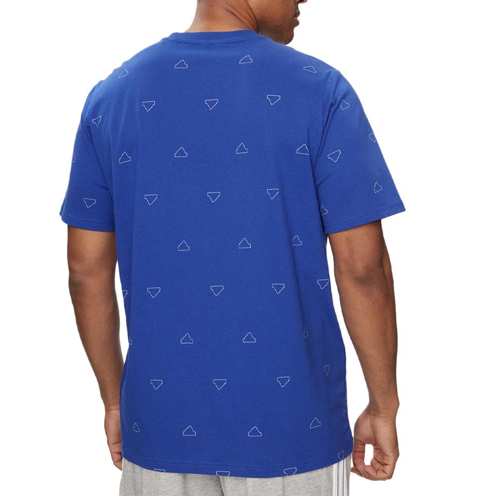 T-Shirt Bleu Homme Adidas Seasonal Essentials vue 2