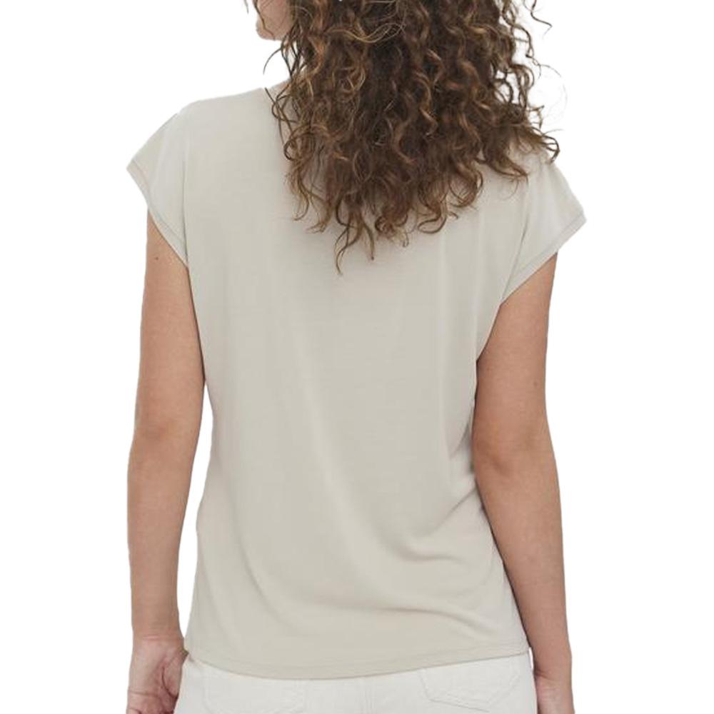 T-shirt Beige Femme Vero Moda 10247666 vue 2