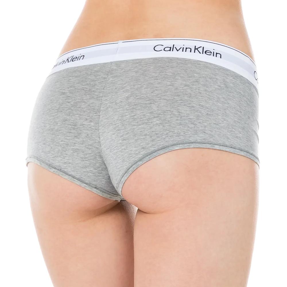 Shorty Gris Femme Calvin Klein Jeans Boyshort vue 2