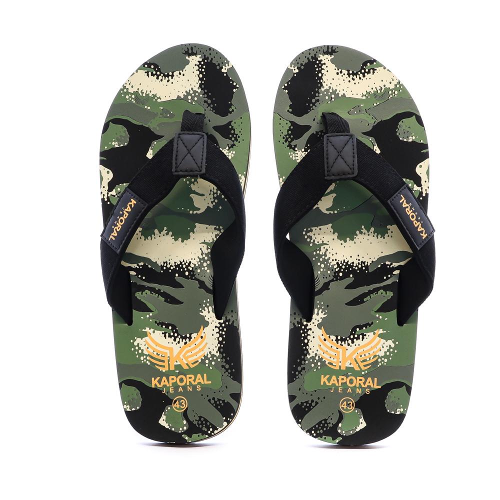 Tongs Kaki/Noir Homme Kaporal Bamao vue 3