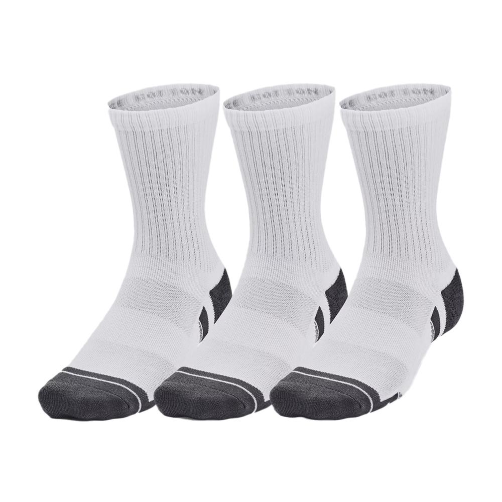 x3 Paires de Chaussettes Blanches/Grises Homme Under Armour Performance pas cher