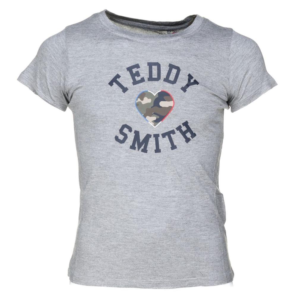 T-shirt gris chiné enfant Teddy Smith Twelvo pas cher
