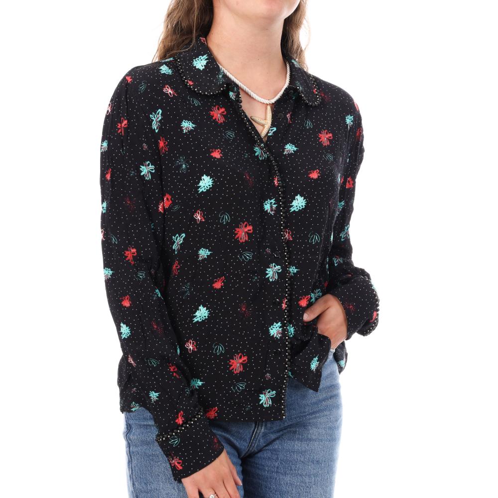 Chemise Marine à Motifs Femme Teddy Smith Clelie pas cher