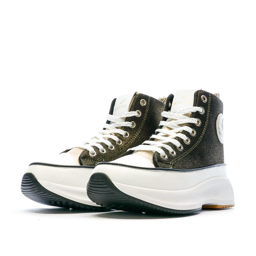 Baskets Noir/Doré Femme Kaporal Christa vue 6
