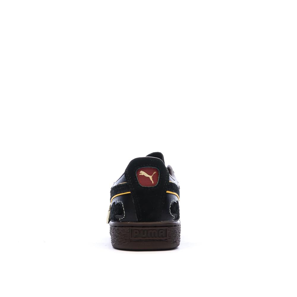 Baskets Noir/Marron Junior Puma Suede 4 One Piece vue 3