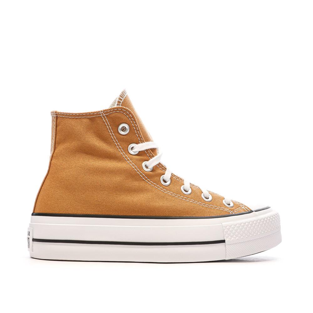 Baskets Jaune Converse Femme Chuck Taylor All Star Lift vue 2