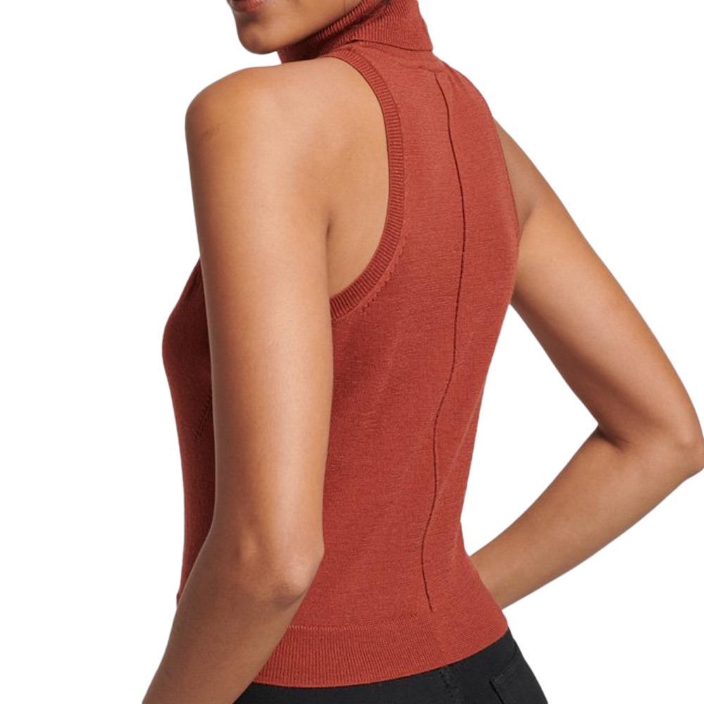 Débardeur Rouge Femme Superdry Studios Merino vue 2